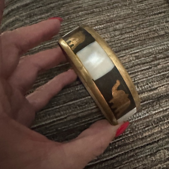 Ivory and gold elephant braclet. - Picture 3 of 5